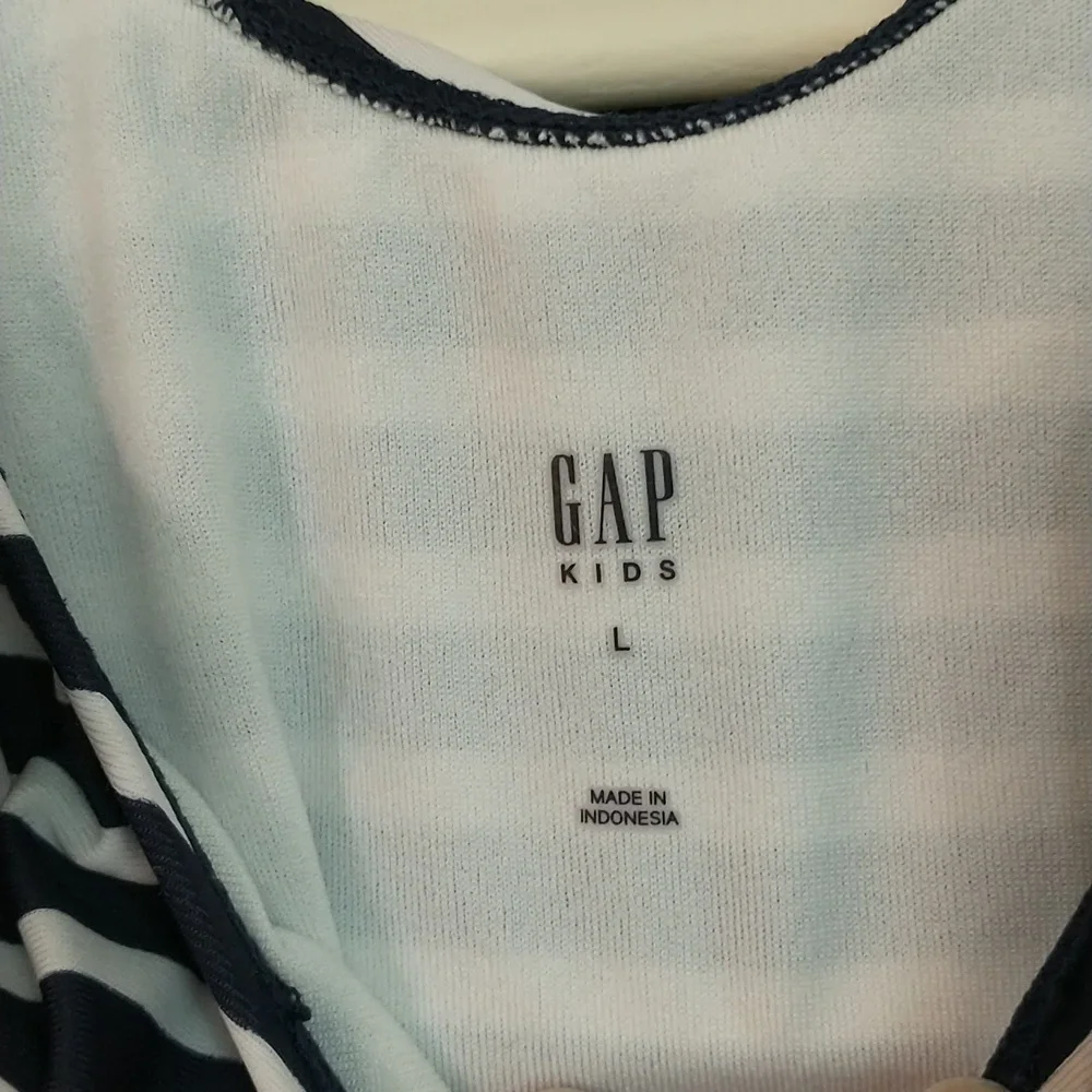 Kids Gap Nautical‎ Stripe One Piece Swimsuit, Sequin Ice Cream Cone, Size Large